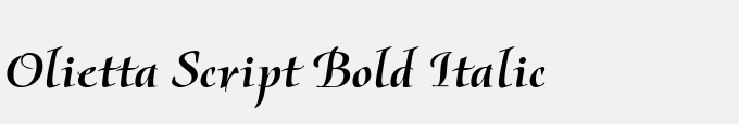 Olietta Script Bold Italic